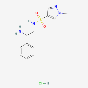 N-(2-amino-2-phenylethyl)-1-methyl-1H-pyrazole-4-sulfonamide hydrochloride