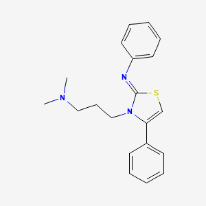(Z)-N-(3-(3-(dimethylamino)propyl)-4-phenylthiazol-2(3H)-ylidene)aniline
