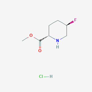 molecular formula C7H13ClFNO2 B2407418 Methyl (2S,5R)-5-fluoropiperidine-2-carboxylate;hydrochloride CAS No. 2451059-47-3