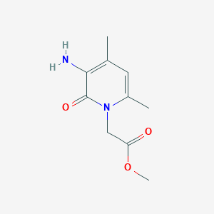 molecular formula C10H14N2O3 B2407422 methyl (3-amino-4,6-dimethyl-2-oxopyridin-1(2H)-yl)acetate CAS No. 312517-64-9