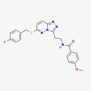 B2407448 N-(2-(6-((4-fluorobenzyl)thio)-[1,2,4]triazolo[4,3-b]pyridazin-3-yl)ethyl)-4-methoxybenzamide CAS No. 872996-17-3