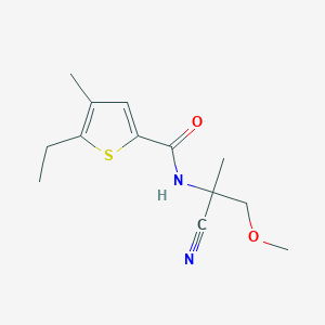 molecular formula C13H18N2O2S B2407455 N-(2-Cyano-1-methoxypropan-2-yl)-5-ethyl-4-methylthiophene-2-carboxamide CAS No. 2224168-10-7