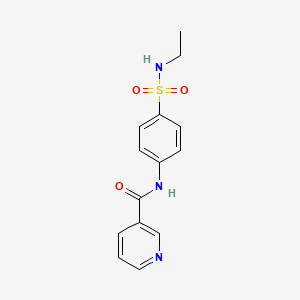molecular formula C14H15N3O3S B2407472 N-[4-(ethylsulfamoyl)phenyl]pyridine-3-carboxamide CAS No. 692762-38-2