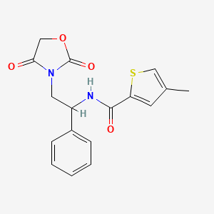 molecular formula C17H16N2O4S B2407520 N-[2-(2,4-dioxo-1,3-oxazolidin-3-yl)-1-phenylethyl]-4-methylthiophene-2-carboxamide CAS No. 2034403-63-7