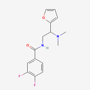 molecular formula C15H16F2N2O2 B2407606 N-(2-(dimethylamino)-2-(furan-2-yl)ethyl)-3,4-difluorobenzamide CAS No. 1207023-04-8