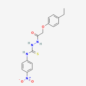 molecular formula C17H18N4O4S B2407615 2-(4-ethylphenoxy)-N-{[(4-nitrophenyl)carbamothioyl]amino}acetamide CAS No. 891634-78-9