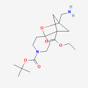 B2407639 1-O'-Tert-butyl 4-O-ethyl 1-(aminomethyl)spiro[2-oxabicyclo[2.1.1]hexane-3,4'-piperidine]-1',4-dicarboxylate CAS No. 2243515-98-0