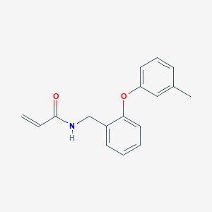 molecular formula C17H17NO2 B2407660 N-[[2-(3-Methylphenoxy)phenyl]methyl]prop-2-enamide CAS No. 2305503-59-5