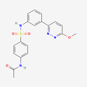 molecular formula C19H18N4O4S B2407679 N-(4-(N-(3-(6-methoxypyridazin-3-yl)phenyl)sulfamoyl)phenyl)acetamide CAS No. 903351-45-1