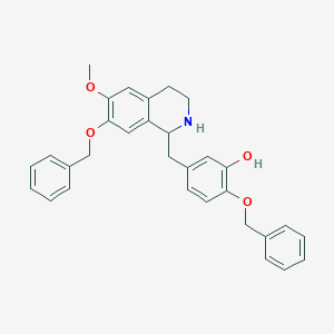 molecular formula C31H31NO4 B024078 7-Benzyloxy-1-(4-benzyloxy-3-hydroxybenzyl)-6-methoxy-1,2,3,4-tetrahydroisoquinoline CAS No. 62744-15-4