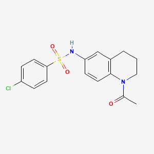 molecular formula C17H17ClN2O3S B2407808 N-(1-acetyl-3,4-dihydro-2H-quinolin-6-yl)-4-chlorobenzenesulfonamide CAS No. 1005299-61-5
