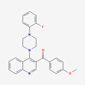 molecular formula C27H24FN3O2 B2407816 (4-(4-(2-Fluorophenyl)piperazin-1-yl)quinolin-3-yl)(4-methoxyphenyl)methanone CAS No. 866895-01-4