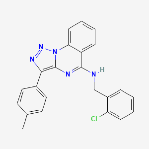 molecular formula C23H18ClN5 B2407844 N-[(2-chlorophenyl)methyl]-3-(4-methylphenyl)-[1,2,3]triazolo[1,5-a]quinazolin-5-amine CAS No. 866844-62-4
