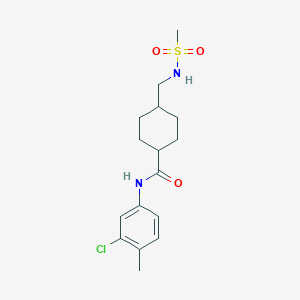 molecular formula C16H23ClN2O3S B2407890 N-(3-chloro-4-methylphenyl)-4-(methanesulfonamidomethyl)cyclohexane-1-carboxamide CAS No. 1203292-82-3