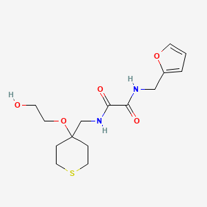 molecular formula C15H22N2O5S B2407947 N1-(furan-2-ylmethyl)-N2-((4-(2-hydroxyethoxy)tetrahydro-2H-thiopyran-4-yl)methyl)oxalamide CAS No. 2310040-86-7