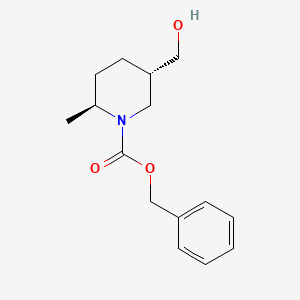 molecular formula C15H21NO3 B2407997 benzyl (2S,5S)-5-(hydroxymethyl)-2-methyl-piperidine-1-carboxylate CAS No. 1222456-82-7