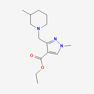 B2408024 Ethyl 1-methyl-3-[(3-methylpiperidin-1-yl)methyl]pyrazole-4-carboxylate CAS No. 1975118-43-4