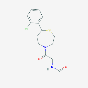 molecular formula C15H19ClN2O2S B2408049 N-(2-(7-(2-chlorophenyl)-1,4-thiazepan-4-yl)-2-oxoethyl)acetamide CAS No. 1798638-36-4