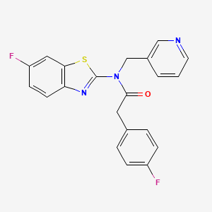 molecular formula C21H15F2N3OS B2408068 N-(6-fluorobenzo[d]thiazol-2-yl)-2-(4-fluorophenyl)-N-(pyridin-3-ylmethyl)acetamide CAS No. 920256-15-1