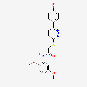 molecular formula C20H18FN3O3S B2408082 N-(2,5-dimethoxyphenyl)-2-{[6-(4-fluorophenyl)pyridazin-3-yl]sulfanyl}acetamide CAS No. 872695-06-2