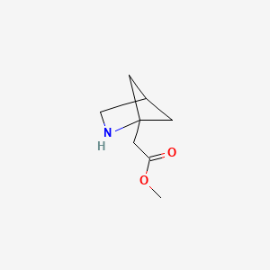 molecular formula C8H13NO2 B2408083 Methyl 2-(2-azabicyclo[2.1.1]hexan-1-yl)acetate CAS No. 1891262-24-0