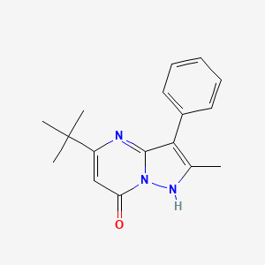 B2408085 5-Tert-butyl-2-methyl-3-phenylpyrazolo[1,5-a]pyrimidin-7-ol CAS No. 877798-07-7