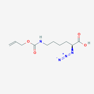 molecular formula C10H16N4O4 B2408091 N3-L-Lys(Alloc)-OH*DCHA CAS No. 1799661-51-0