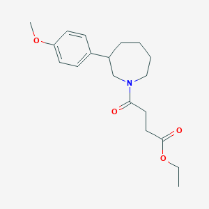 molecular formula C19H27NO4 B2408100 Ethyl 4-[3-(4-methoxyphenyl)azepan-1-yl]-4-oxobutanoate CAS No. 1797093-49-2