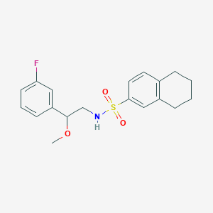 molecular formula C19H22FNO3S B2408146 N-[2-(3-fluorophenyl)-2-methoxyethyl]-5,6,7,8-tetrahydronaphthalene-2-sulfonamide CAS No. 1797183-36-8