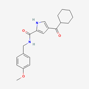 molecular formula C20H24N2O3 B2408158 4-(cyclohexylcarbonyl)-N-(4-methoxybenzyl)-1H-pyrrole-2-carboxamide CAS No. 439096-61-4