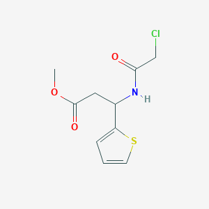 molecular formula C10H12ClNO3S B2408183 Methyl 3-(2-chloroacetamido)-3-(thiophen-2-yl)propanoate CAS No. 1153928-34-7