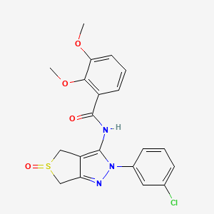 molecular formula C20H18ClN3O4S B2408213 N-(2-(3-chlorophenyl)-5-oxido-4,6-dihydro-2H-thieno[3,4-c]pyrazol-3-yl)-2,3-dimethoxybenzamide CAS No. 958703-75-8