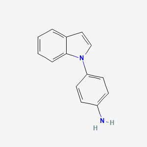 molecular formula C14H12N2 B2408265 4-(1H-indol-1-yl)aniline CAS No. 1431963-41-5; 938018-12-3