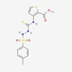 Methyl 3-[[(4-methylphenyl)sulfonylamino]carbamothioylamino]thiophene-2-carboxylate