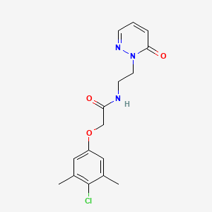 2-(4-chloro-3,5-dimethylphenoxy)-N-(2-(6-oxopyridazin-1(6H)-yl)ethyl)acetamide