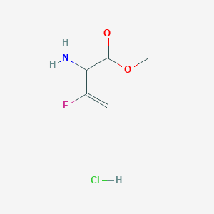 molecular formula C5H9ClFNO2 B2408343 Methyl 2-amino-3-fluorobut-3-enoate;hydrochloride CAS No. 2413870-25-2