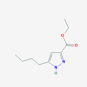 molecular formula C10H16N2O2 B2408404 5-丁基-2H-吡唑-3-羧酸乙酯 CAS No. 72894-00-9