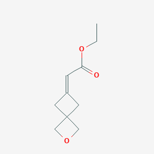 molecular formula C10H14O3 B2408483 Ethyl 2-(2-oxaspiro[3.3]heptan-6-ylidene)acetate CAS No. 1823939-07-6