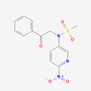 N-(6-nitro-3-pyridinyl)-N-(2-oxo-2-phenylethyl)methanesulfonamide