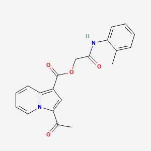 2-Oxo-2-(o-tolylamino)ethyl 3-acetylindolizine-1-carboxylate