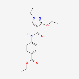 ethyl 4-(3-ethoxy-1-ethyl-1H-pyrazole-4-carboxamido)benzoate