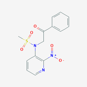 N-(2-nitro-3-pyridinyl)-N-(2-oxo-2-phenylethyl)methanesulfonamide