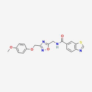 N-((3-((4-methoxyphenoxy)methyl)-1,2,4-oxadiazol-5-yl)methyl)benzo[d]thiazole-6-carboxamide
