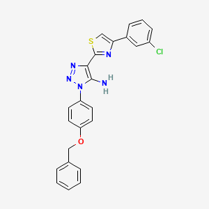 1-(4-(benzyloxy)phenyl)-4-(4-(3-chlorophenyl)thiazol-2-yl)-1H-1,2,3-triazol-5-amine