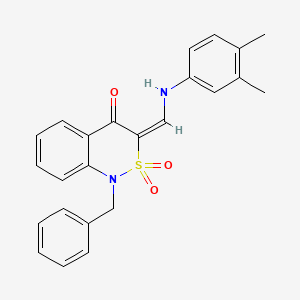 (E)-1-benzyl-3-(((3,4-dimethylphenyl)amino)methylene)-1H-benzo[c][1,2]thiazin-4(3H)-one 2,2-dioxide
