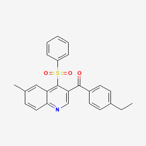 (4-Ethylphenyl)(6-methyl-4-(phenylsulfonyl)quinolin-3-yl)methanone