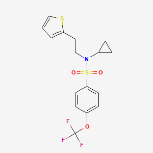 N-cyclopropyl-N-(2-(thiophen-2-yl)ethyl)-4-(trifluoromethoxy)benzenesulfonamide