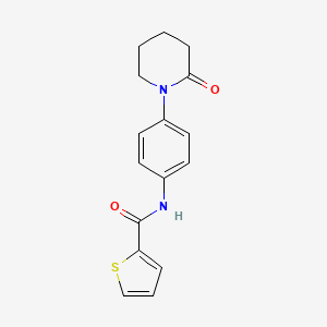 molecular formula C16H16N2O2S B2408601 N-[4-(2-oxopiperidin-1-yl)phenyl]thiophene-2-carboxamide CAS No. 941918-46-3
