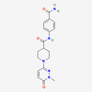 N-(4-carbamoylphenyl)-1-(1-methyl-6-oxo-1,6-dihydropyridazin-3-yl)piperidine-4-carboxamide
