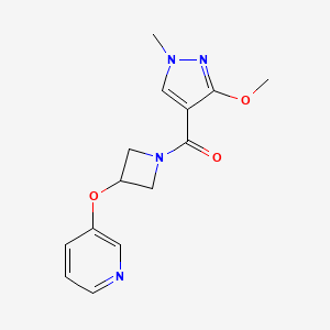 (3-methoxy-1-methyl-1H-pyrazol-4-yl)(3-(pyridin-3-yloxy)azetidin-1-yl)methanone
